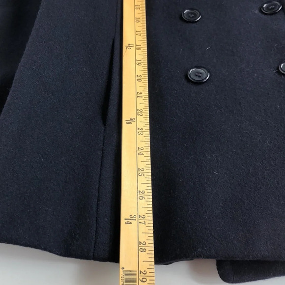 Mario De Pinto Pea Coat Women’s Size Medium Navy Wool Double Breasted FallWinter - Picture 15 of 16